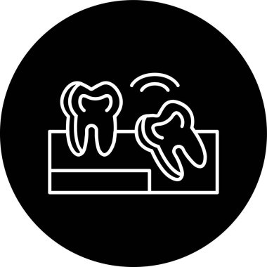 Bilgelik Diş Hattı ters çevrilmiş. Web Kullanımı için Vektör İllüstrasyonu