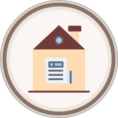 Gazete Düz Etiketi. Web Kullanımı için Vektör İllüstrasyonu