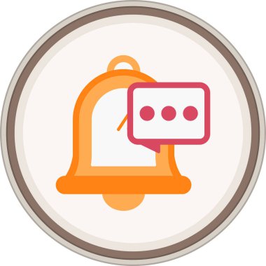 Notificatio Flat sticker. Vector Illustration For Web Use