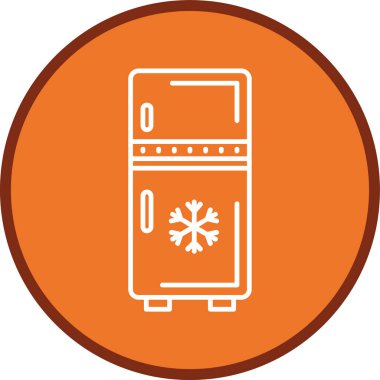 Fridge Line multi circle. Vector Illustration For Web Use