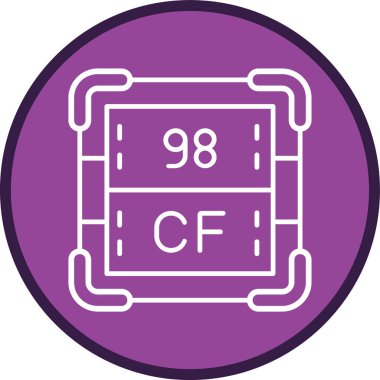 Californium Line çok daireli. Web Kullanımı için Vektör İllüstrasyonu