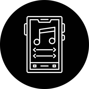 Akıllı telefon hattı ters çevrilmiş. Web Kullanımı için Vektör İllüstrasyonu