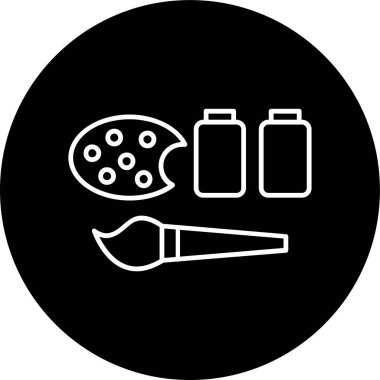 Paint Line inverted circle. Vector Illustration For Web Use