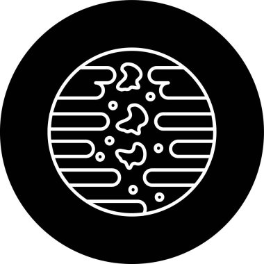 Planet Line inverted circle. Vector Illustration For Web Use