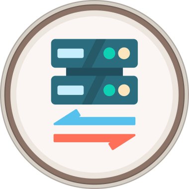 Düz çıkartmayı senkronize et. Web Kullanımı için Vektör İllüstrasyonu