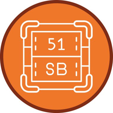 Antimon Hattı çoklu dairesi. Web Kullanımı için Vektör İllüstrasyonu