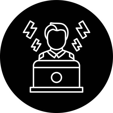 Stress Line inverted circle. Vector Illustration For Web Use