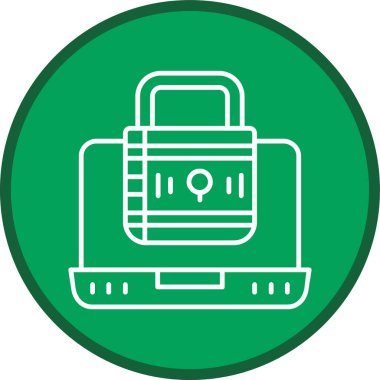 Laptop Line multi circle. Vector Illustration For Web Use