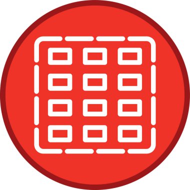 Grid Line çoklu dairesi. Web Kullanımı için Vektör İllüstrasyonu