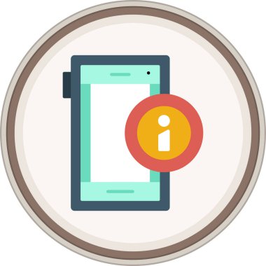 Info Düz Çıkartma. Web Kullanımı için Vektör İllüstrasyonu