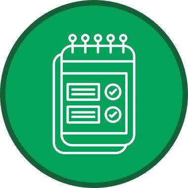 Notepad Line çoklu daire. Web Kullanımı için Vektör İllüstrasyonu