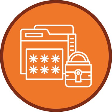 Dizin Parolası Satırı çok daireli. Web Kullanımı için Vektör İllüstrasyonu