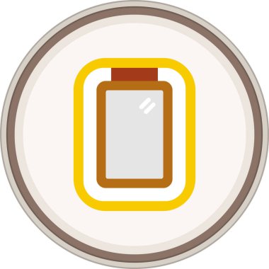 Çerçeve düz çıkartması. Web Kullanımı için Vektör İllüstrasyonu