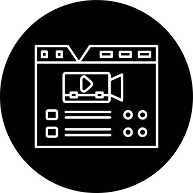 Tarayıcı Hattı ters çevrildi. Web Kullanımı için Vektör İllüstrasyonu