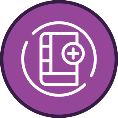 Kitap artı satır çoklu daire. Web Kullanımı için Vektör İllüstrasyonu