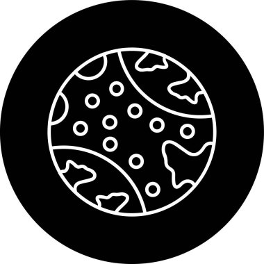 Gezegen Çizgisi ters dairesi. Web Kullanımı için Vektör İllüstrasyonu