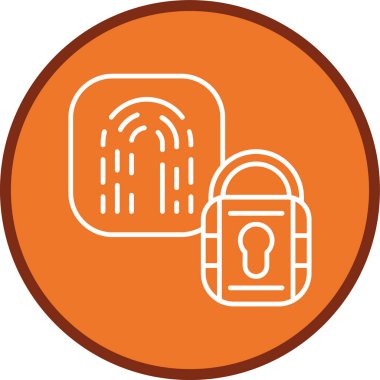 Parmak izi tarama hattı çoklu dairesi. Web Kullanımı için Vektör İllüstrasyonu