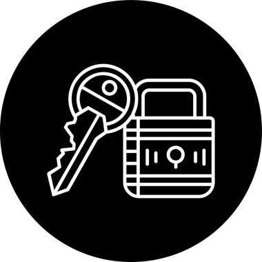 Asma kilit halkası ters çevrilmiş. Web Kullanımı için Vektör İllüstrasyonu