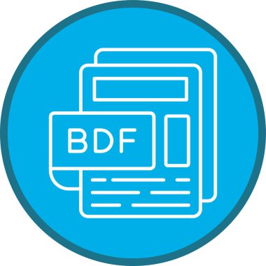 BDF Dosya Hattı çoklu çember. Web Kullanımı için Vektör İllüstrasyonu