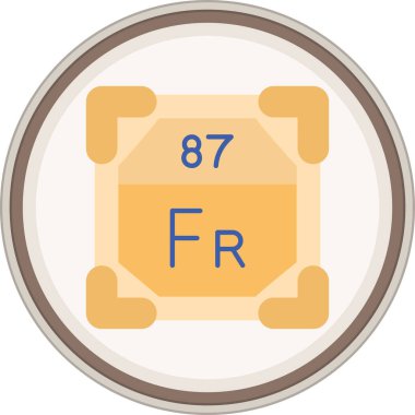 Fransiyum Flat çıkartması. Web Kullanımı için Vektör İllüstrasyonu