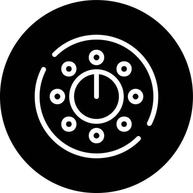 Dial Med Line inverted circle. Vector Illustration For Web Use
