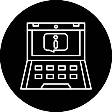 Info Line ters çevrilmiş daire. Web Kullanımı için Vektör İllüstrasyonu