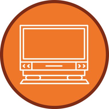 Monitör Hattı çoklu daire. Web Kullanımı için Vektör İllüstrasyonu