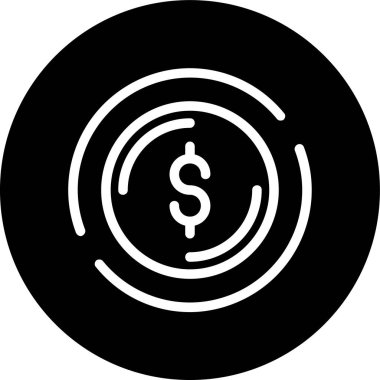 Bozuk Para Hattı ters dönmüş daire. Web Kullanımı için Vektör İllüstrasyonu