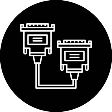 Vga Hattı ters çevrilmiş daire. Web Kullanımı için Vektör İllüstrasyonu