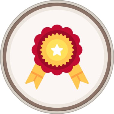 Apartman etiketi ödülü. Web Kullanımı için Vektör İllüstrasyonu