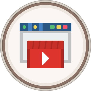 Web Sayfası Düz etiketi. Web Kullanımı için Vektör İllüstrasyonu