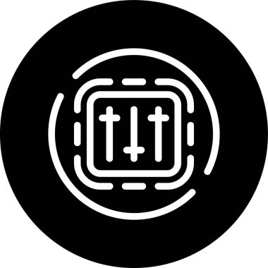 Kaydırma-v-kare çizgi ters daire. Web Kullanımı için Vektör İllüstrasyonu