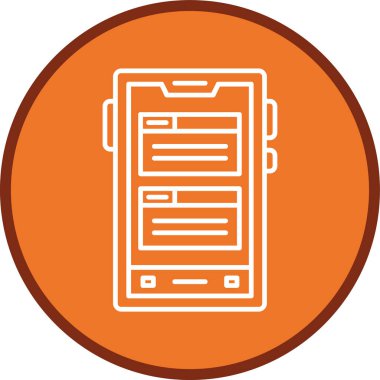 Akıllı telefon hattı çoklu daire. Web Kullanımı için Vektör İllüstrasyonu