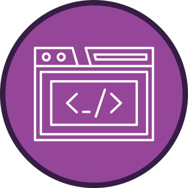 Kodlama Hattı çoklu daire. Web Kullanımı için Vektör İllüstrasyonu