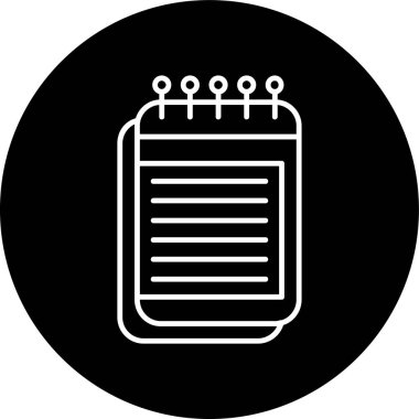 Notlar çizgisi ters çevrilmiş. Web Kullanımı için Vektör İllüstrasyonu