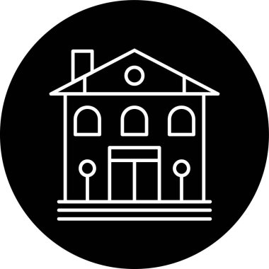 House Line inverted circle. Vector Illustration For Web Use