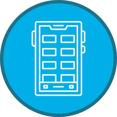 Smartphone Line multi circle. Vector Illustration For Web Use