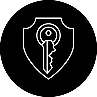 Kalkan Hattı ters dönmüş daire. Web Kullanımı için Vektör İllüstrasyonu