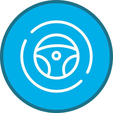 Steering-wheel Line multi circle. Vector Illustration For Web Use
