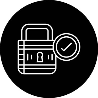 Asma kilit halkası ters çevrilmiş. Web Kullanımı için Vektör İllüstrasyonu