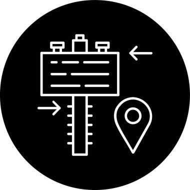 İmza hattı ters çevrilmiş daire. Web Kullanımı için Vektör İllüstrasyonu