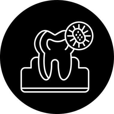 Enfeksiyon hattı ters dönmüş daire. Web Kullanımı için Vektör İllüstrasyonu