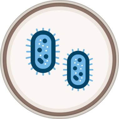 Bacteria Flat sticker. Vector Illustration For Web Use