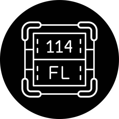 Flerovium Hattı ters çevrilmiş. Web Kullanımı için Vektör İllüstrasyonu