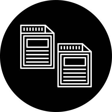 Belge Çizgisi ters çevrildi. Web Kullanımı için Vektör İllüstrasyonu