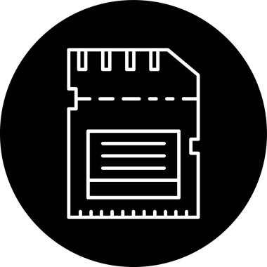 Sd Kart Çizgisi ters çevrilmiş. Web Kullanımı için Vektör İllüstrasyonu