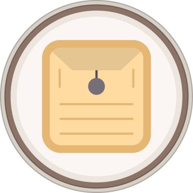 Dosyanın düz etiketi. Web Kullanımı için Vektör İllüstrasyonu