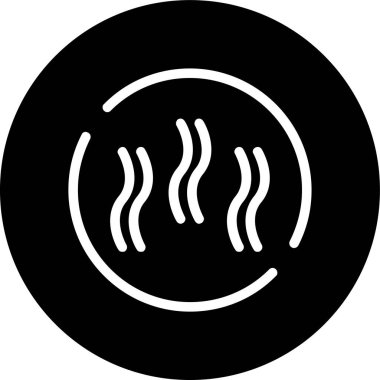 Heat Line inverted circle. Vector Illustration For Web Use