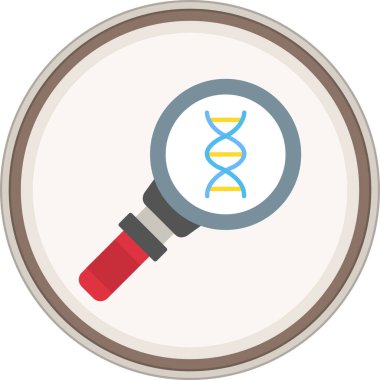 Gene Flat çıkartması. Web Kullanımı için Vektör İllüstrasyonu