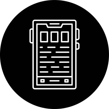 Akıllı telefon hattı ters çevrilmiş. Web Kullanımı için Vektör İllüstrasyonu